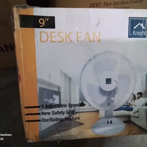 BOXED 9" DESK FAN