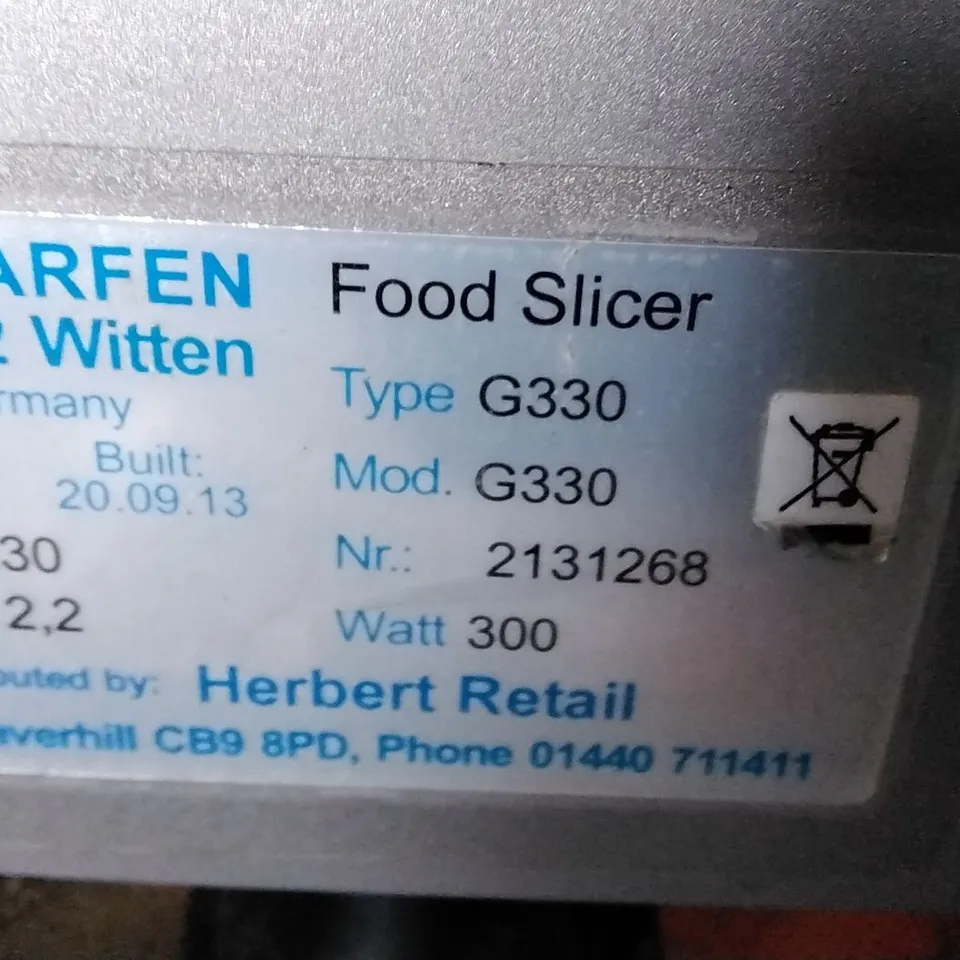 HERBERT G330 MEAT SLICER 