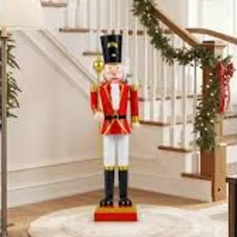 BOXED 32.5-INCH CHRISTMAS NUTCRACKER, RED, BLACK