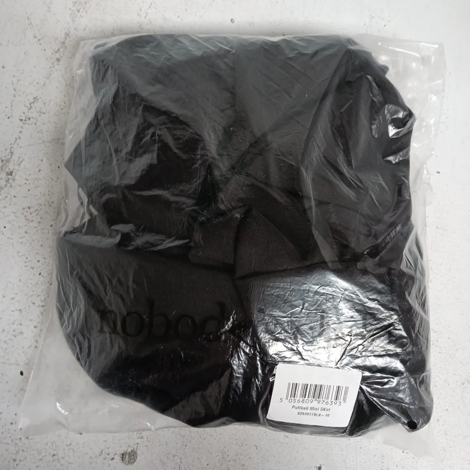 BAGGED NOBODYS CHILD PUFFBALL MINI SKIRT IN BLACK - SIZE 10