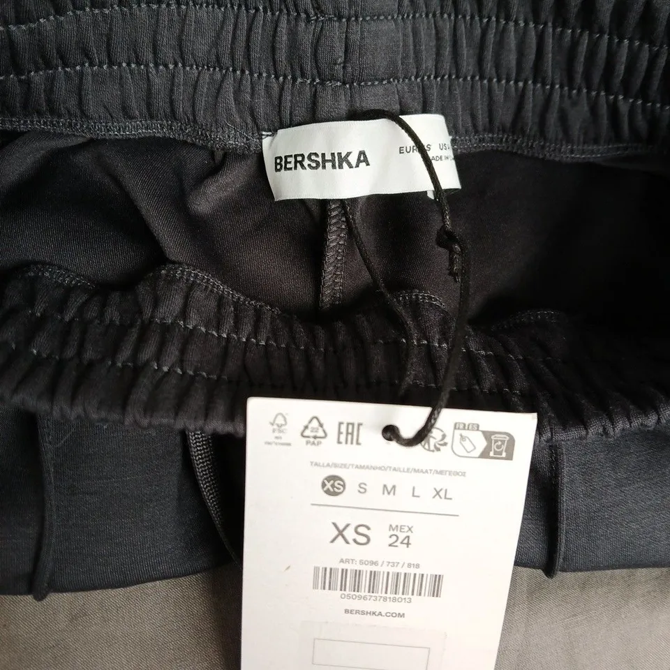 BERSHKA NAVY DRAWSTRING JOGGERS XS