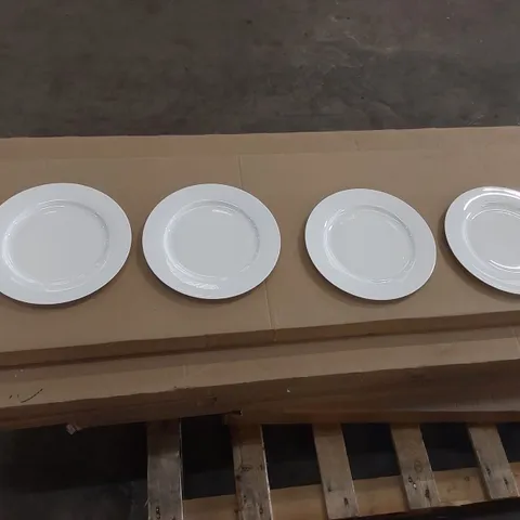 BOXED ROYAL WORCESTER, SERENDIPITY WHITE DINNER PLATES - SET OF 4 (1 BOX)