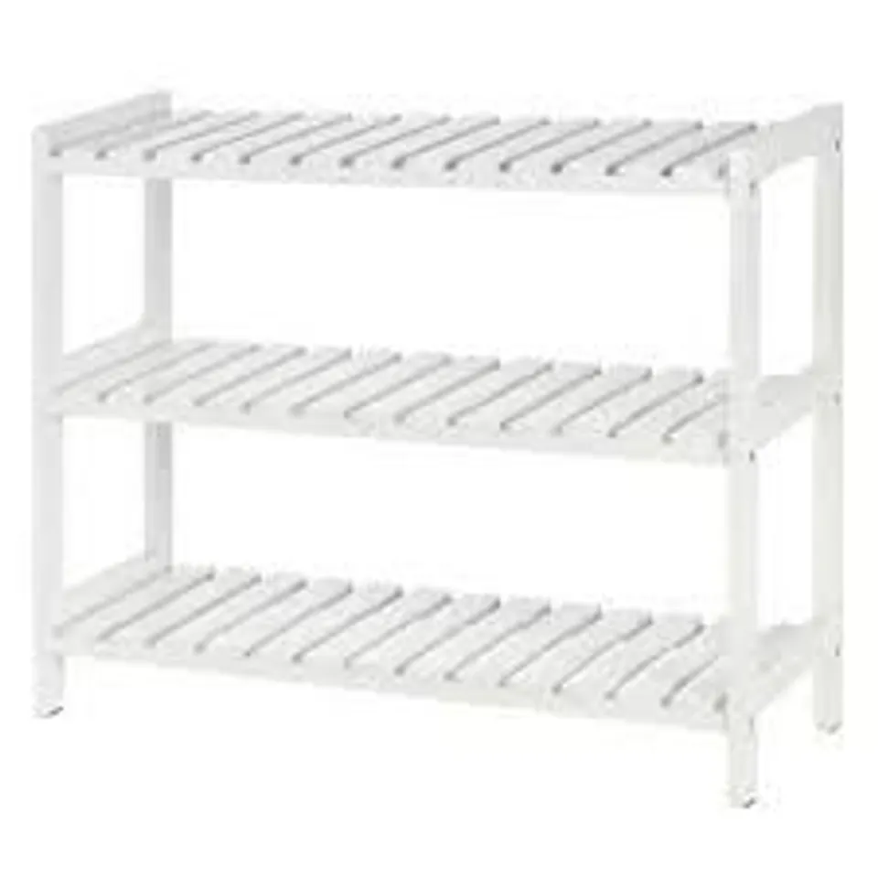 BOXED 9 PAIR SHOE RACK - WHITE (1 BOX)