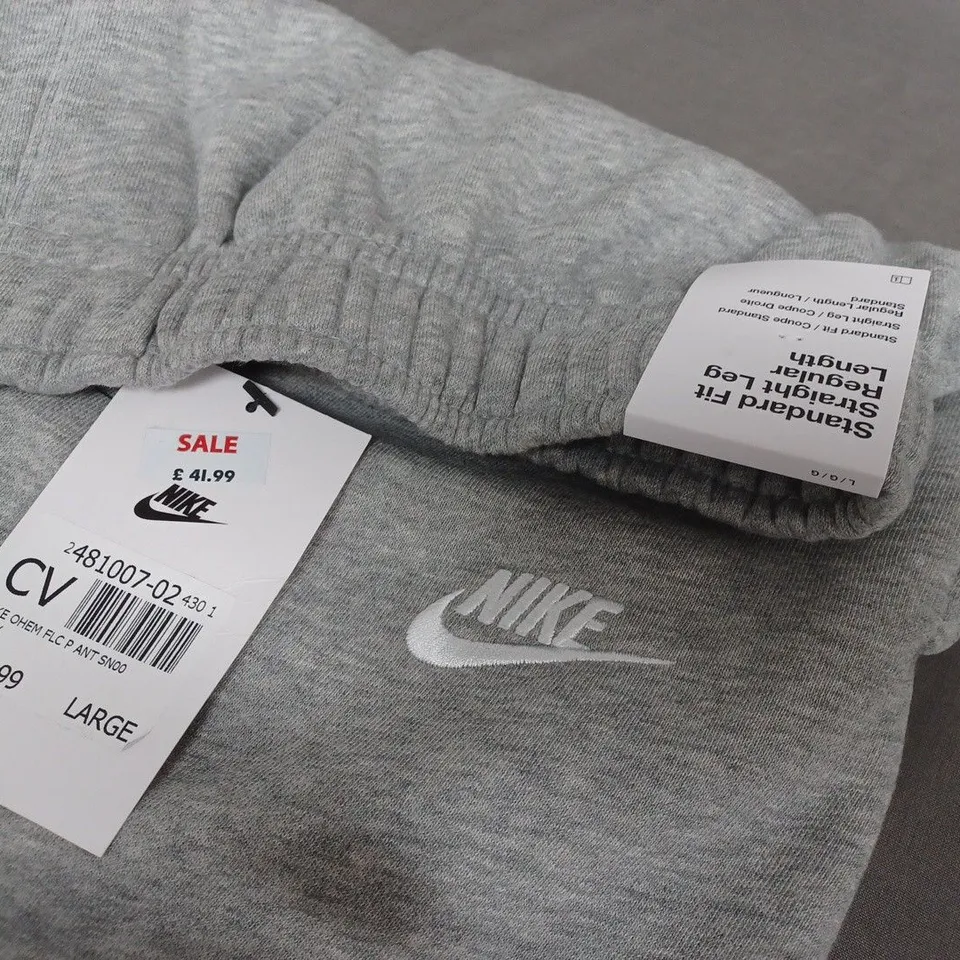 NIKE MENS GREY JOGGERS - LARGE
