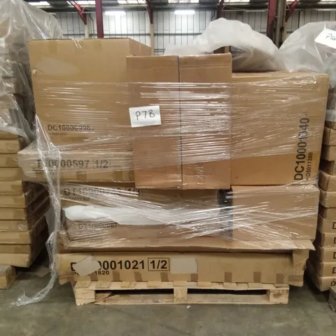 PALLET OF ASSORTED INCOMPLETE DESIGNER FURNITURE PARTS AND PIECES 