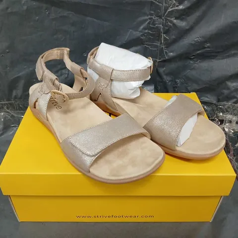 BOXED PAIR OF STRIVE SANDALS - UK SIZE 6