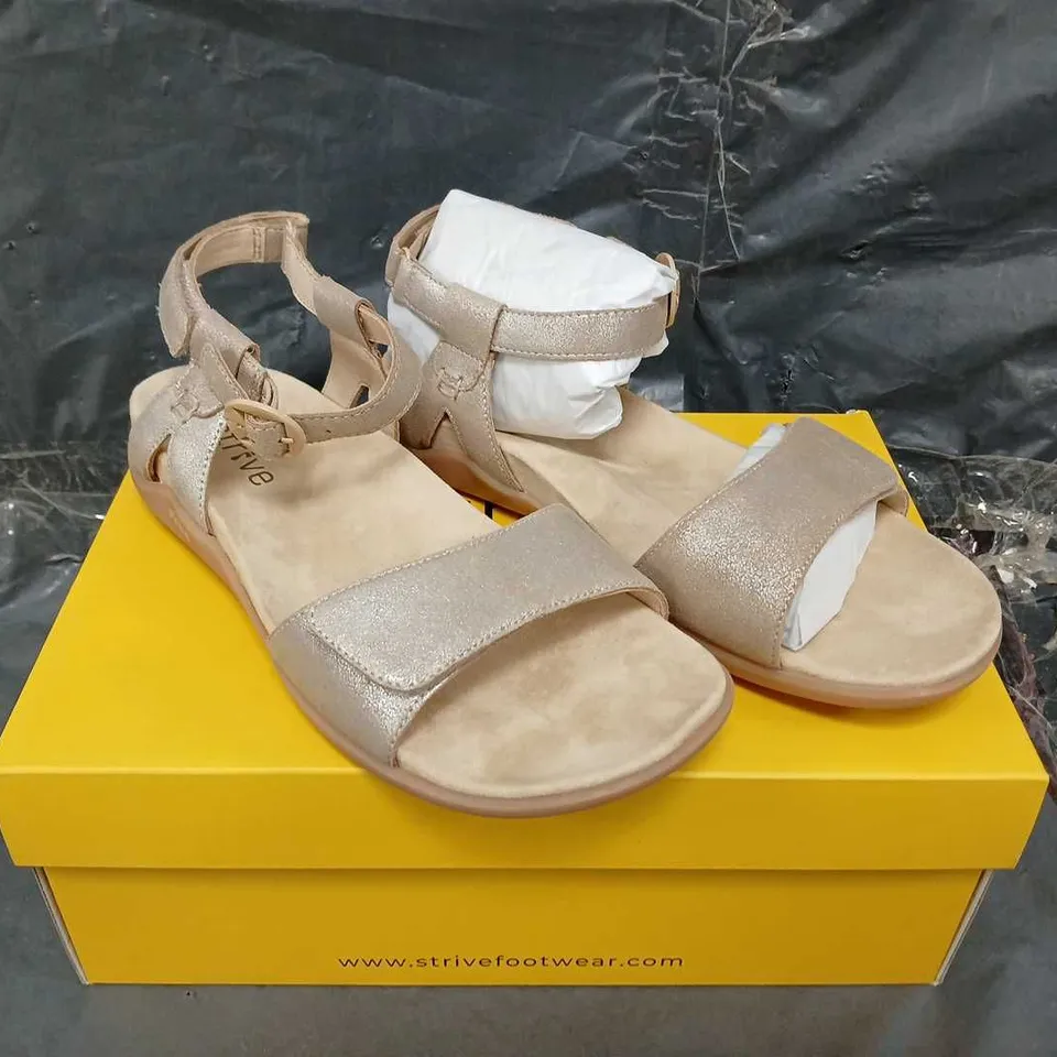 BOXED PAIR OF STRIVE SANDALS - UK SIZE 6