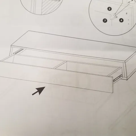 BOXED NOLIE WALL HANGING CONSOLE - BLACK OAK EFFECT