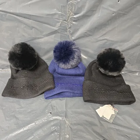 3 X FRANK BOBBLE KNIT HATS