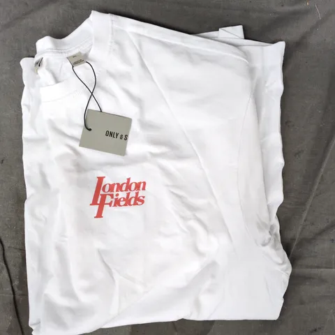 ONLY & SONS T-SHIRT IN WHITE SIZE 2XL