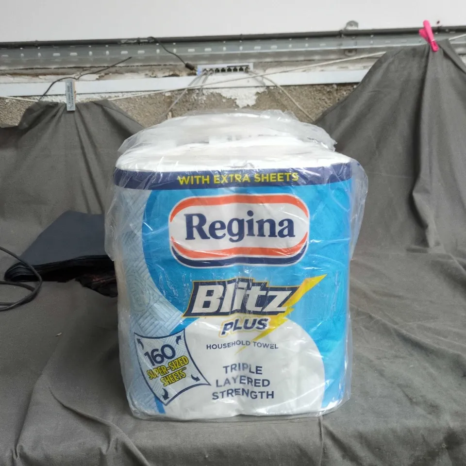 4x REGINA BLITZ PLUS KITCHEN ROLL – 160 SHEETS, TRIPLE LAYERED STRENGTH, SEALED PACK