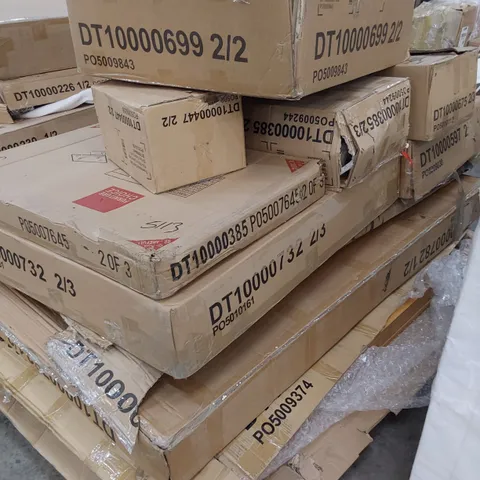 PALLET OF ASSORTED BOXED DINING TABLE PARTS