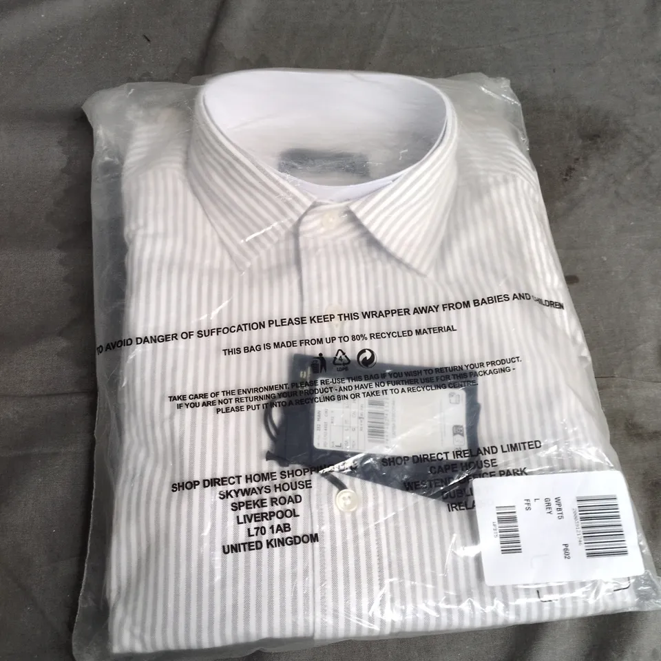 BAGGED MNG PIN STRIPPED BUTTON SHIRT - SIZE L