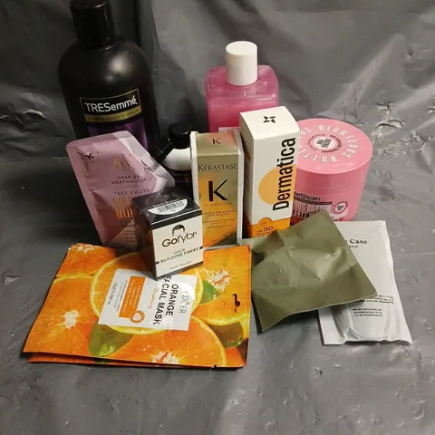 APPROXIMATELY 20 ASSORTED HEALTH & BEAUTY PRODUCTS TO INCLUDE SOAP&GLORY THE RIGHTEOUS BUTTER, DERMATICA SPF 50 SUNSCREEN, SUNDAY RAIN BUBBLE BATH, ETC