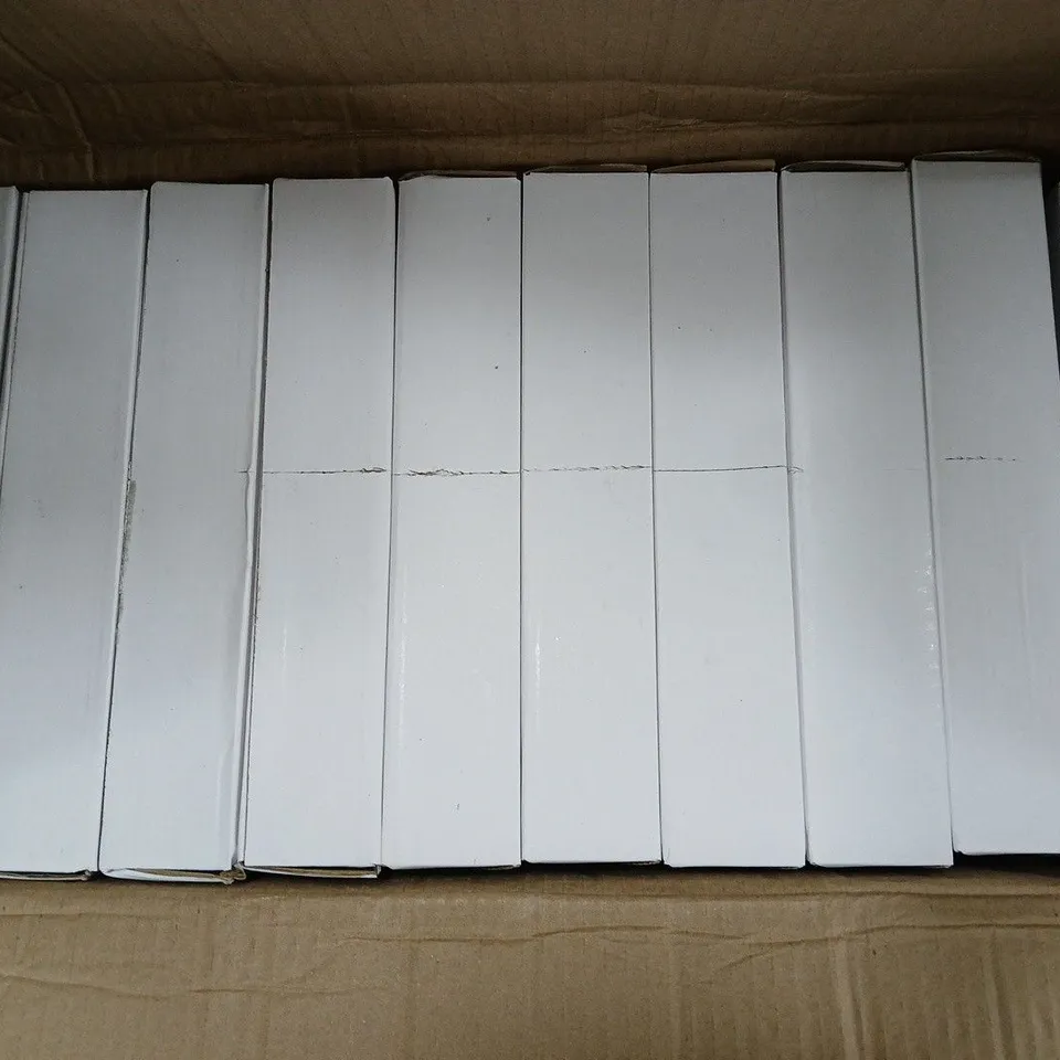 20 BOXED PORTABLE VELVET RING BOXES WITH GLASS WINDOWS (HALF BIG & SMALL RING ROWS) (SIZE - 29X18X4 CM) - BLACK
