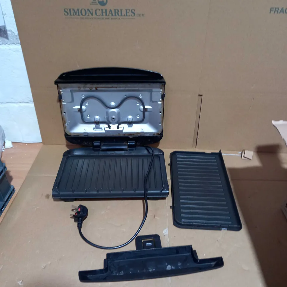 GEORGE FOREMAN MEDIUM REMOVABLE PLATES GRILL 24330, BLACK