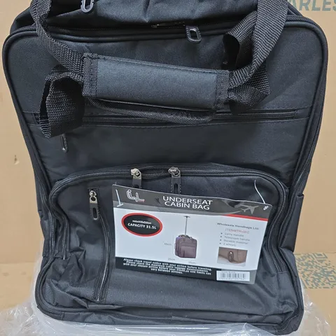 UNDERSEAT CABIN BAG – BLACK TRAVEL BAG (31.5L) 