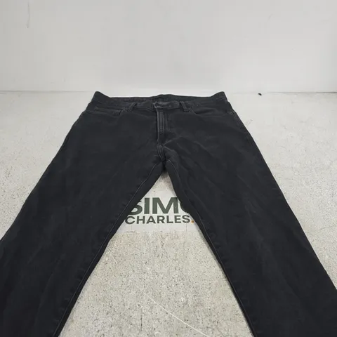 UNIQLO JEANS - BLACK HEATTECH TROUSERS (MEN) W36 L34