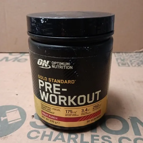 OPTIMUM NUTRITION GOLD STANDARD PRE-WORKOUT – FRUIT PUNCH, 330 G (30 SERVINGS)