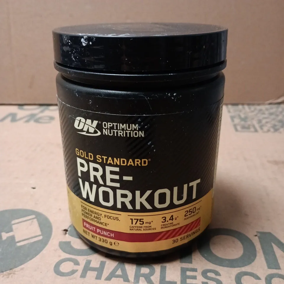OPTIMUM NUTRITION GOLD STANDARD PRE-WORKOUT – FRUIT PUNCH, 330 G (30 SERVINGS)