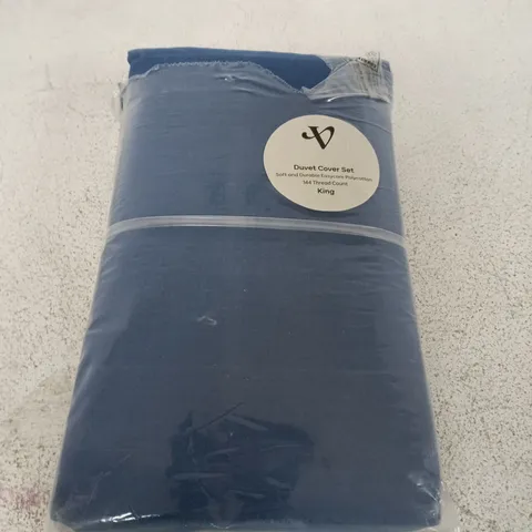 EASY CARE POLYCOTTON DUVET COVER AND PILLOWCASE SET - KING