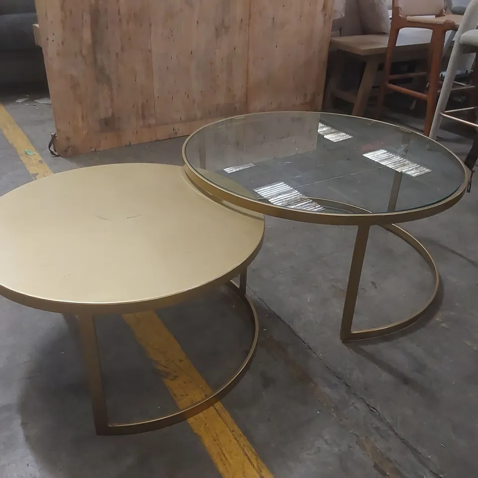 SET OF 2 DESIGNER NESTING COFFEE TABLES