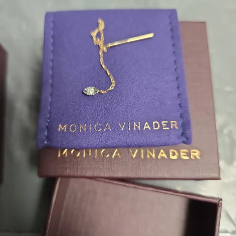 MONICA VINADER LEAF PENDANT – GOLD TONE