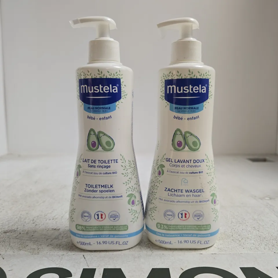 MUSTELA BABY LAIT DE TOILETTE & GEL LAVANT DOUX – 2 X 500ML