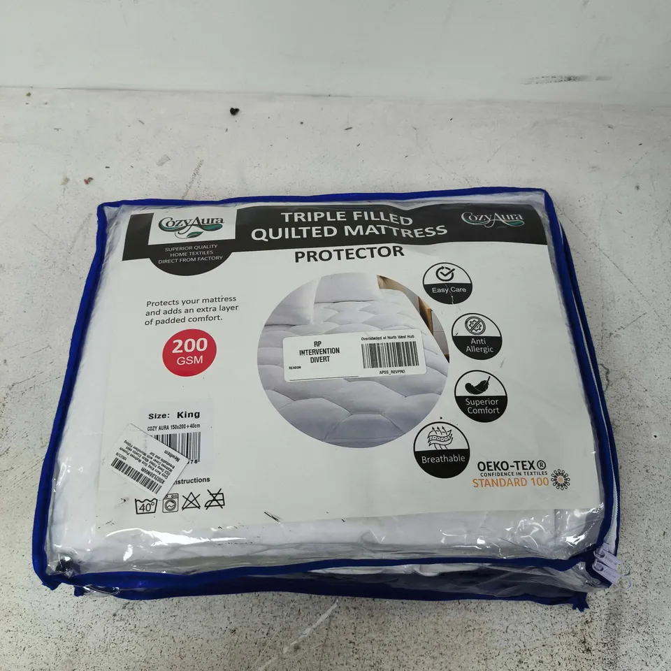 COZYAURA TRIPLE FILLED QUILTED MATTRESS PROTECTOR – KING SIZE
