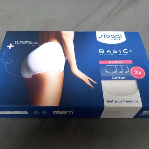 APPROXIMATELY 11 BOXED SLOGGI BASIC+ PREMIUM COMFORT 3 X MAXI COTTON