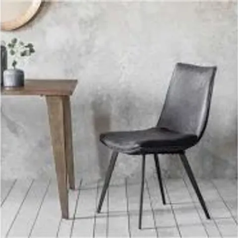 BOXED PAIR OF GALLERY DIRECT HINKS CHAIRS GREY
