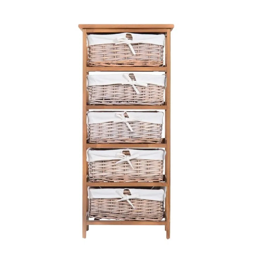 BOXED MIDSOMER WICKER FREESTANDING BATHROOM SHELVES (1 BOX)