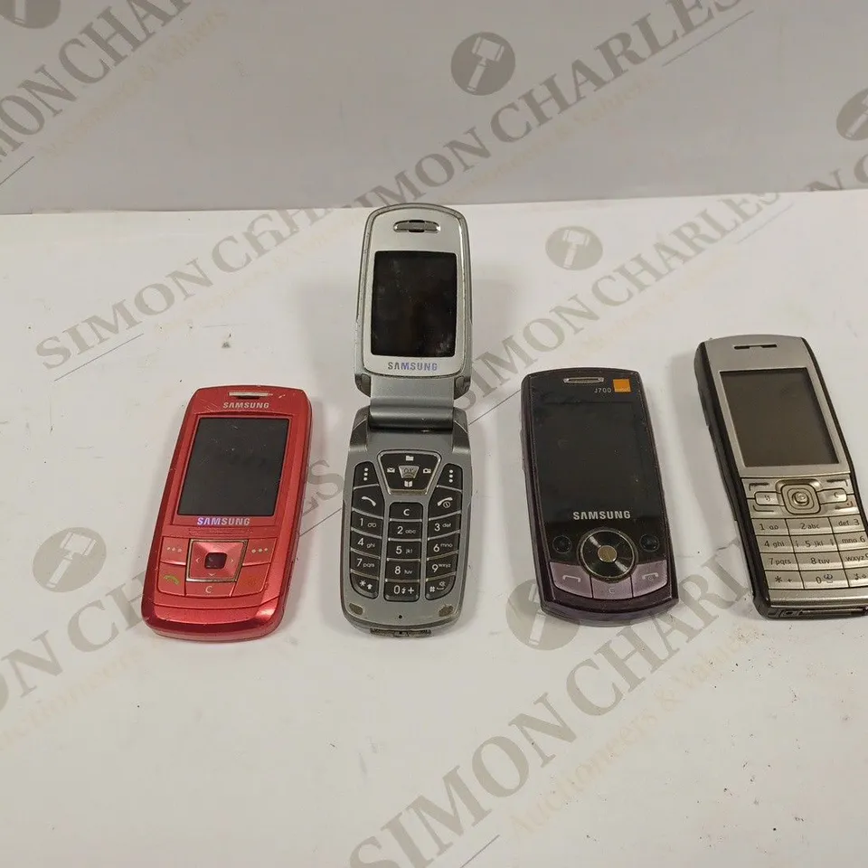 LOT OF 4 MOBILE PHONES TO INLCUDE SAMSUNG AND NOKIA 
