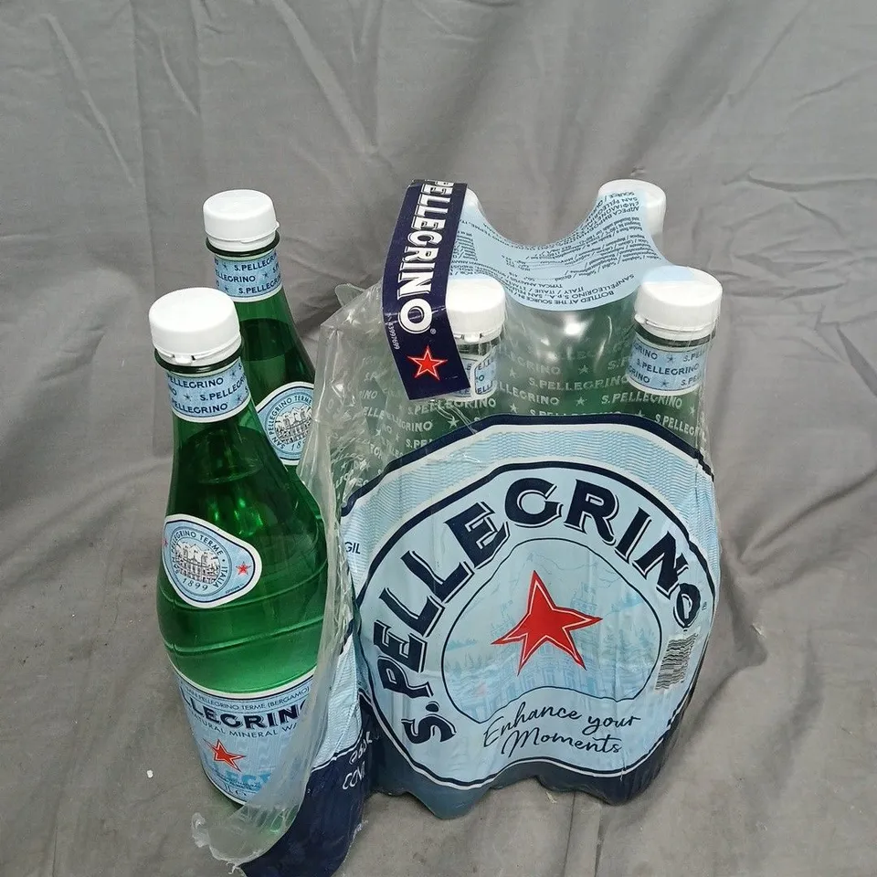 6 PACK S.PELLEGRINO SPARKLING MINERAL WATERS (6X1L)