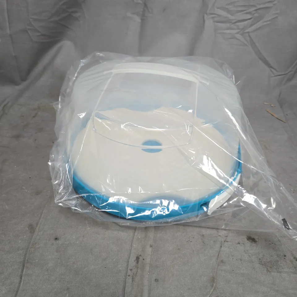 KLARSTEIN CAKE CASE BELL WITH REMOVABLE ROUND CAKE PLATE BLUE