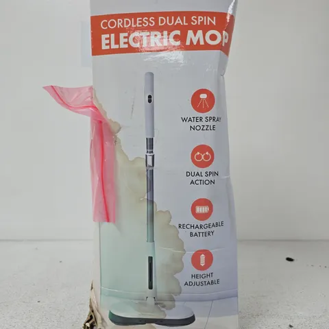 HOMESMART CORDLESS DUAL-SPIN ELECTRIC MOP WITH RECHARGEABLE BATTERY