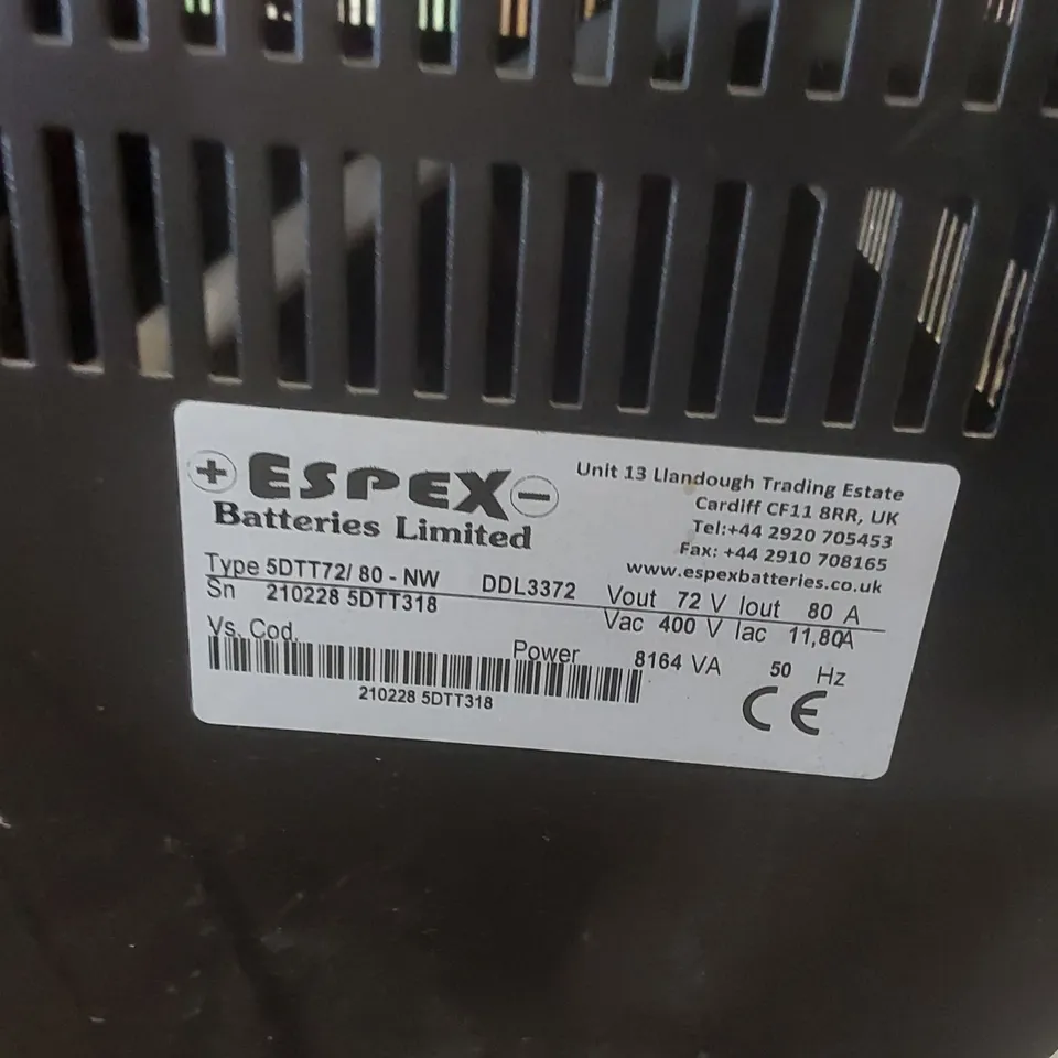 ESPEX 210228 5DTT318 ELECTRIC FORKLIFT TRUCK CEIL CHARGER