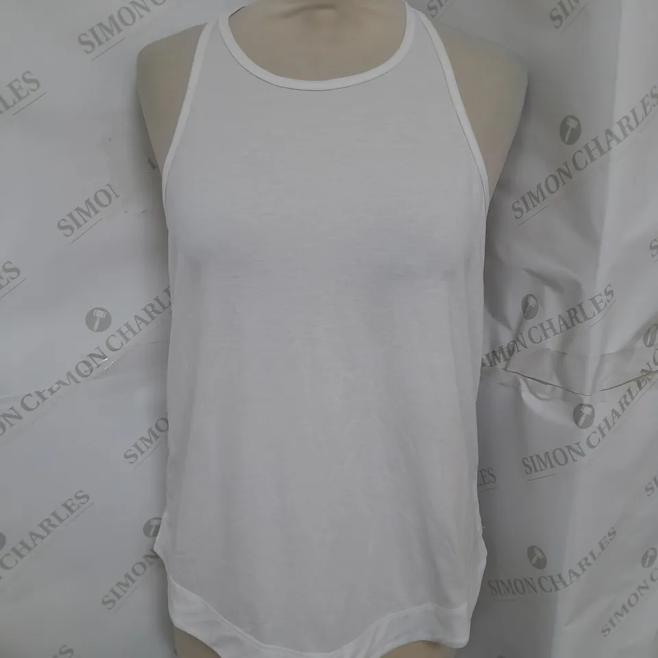 SWEATY BETTY BREATHE EASY RUN TANK TOP IN WHITE SIZE S