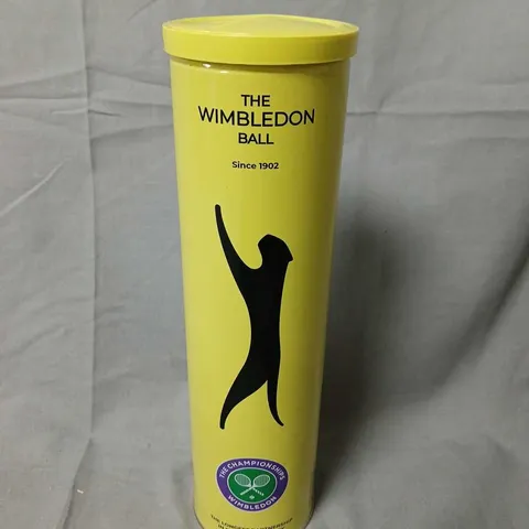 THE WIMBLEDON BALL TIN – COMMEMORATIVE YELLOW CANISTER WITH WIMBLEDON LOGO (4 TENNIS BALLS)