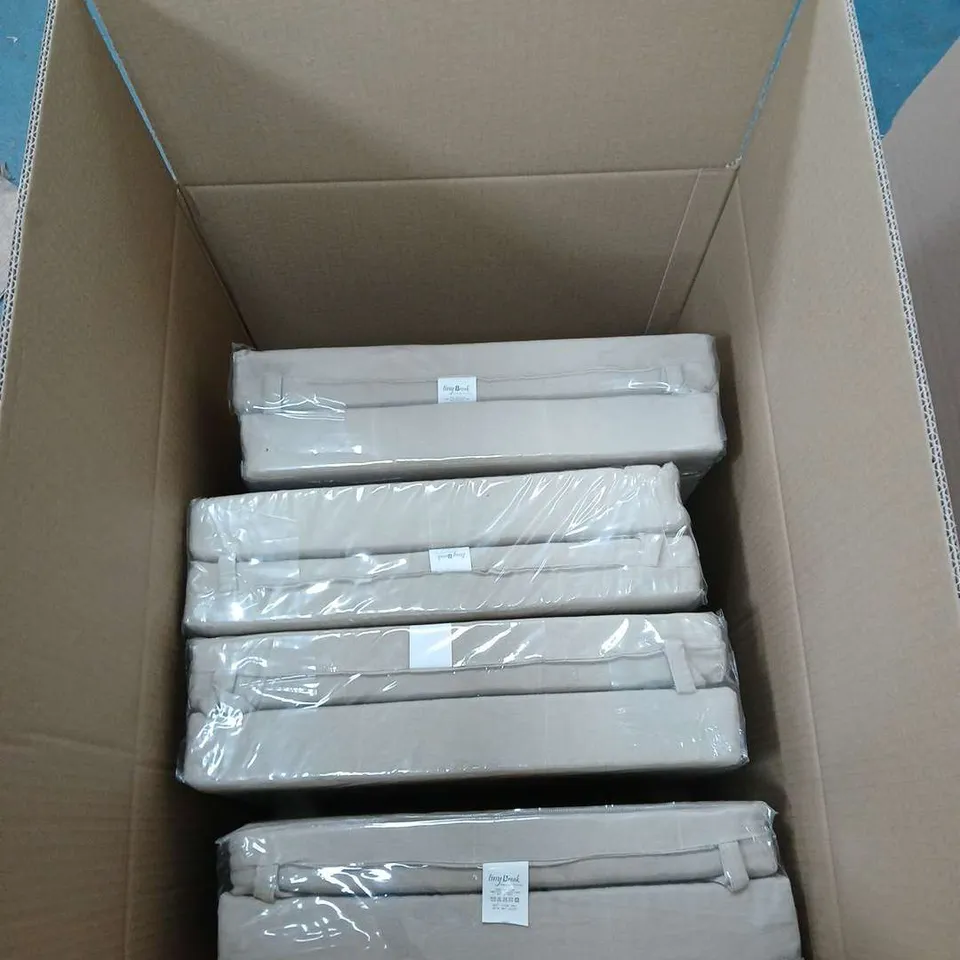 QUANTITY OF 4 ALTOGETHER ,TINY BREAK TAUPE CHAIR PADS – 40 X 40 CM