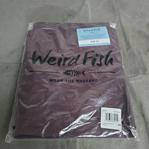 WEIRD FISH LILIANE HIGH WAISTED LEGGING – MULLEDWINE – UK SIZE 20