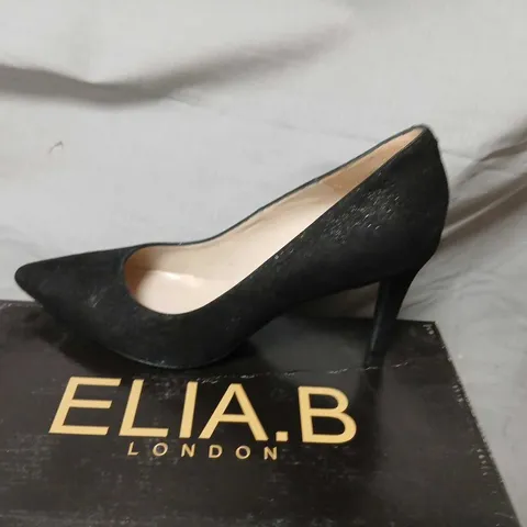 ELIA.B LONDON BLACK GLITTER HEELS β WOMEN'S COURT SHOES, UK 6 (EU 39)