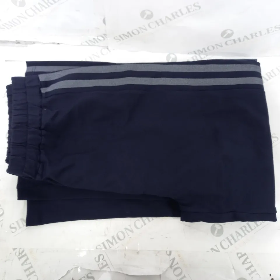 FRANK USHER STRETCH STRIPED TROUSERS NAVY L/XL