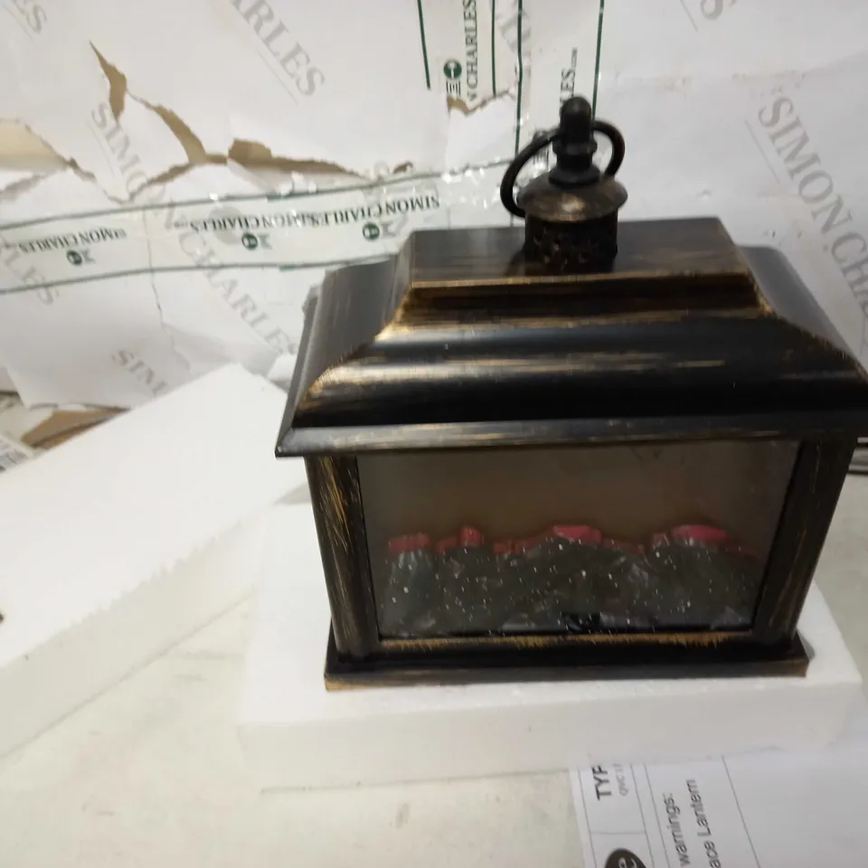 FESTIVE PRE-LIT DECORATIVE FIREPLACE