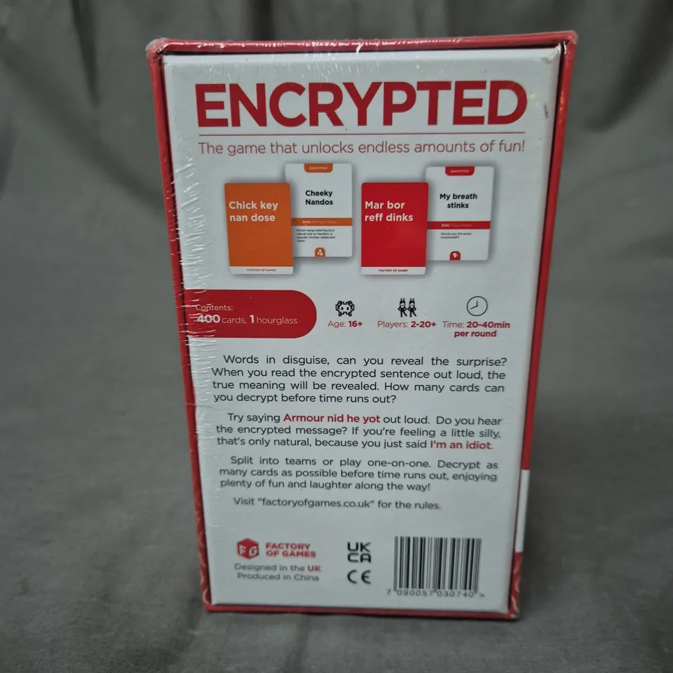 SEALED ENCRYPTED CARD GAME