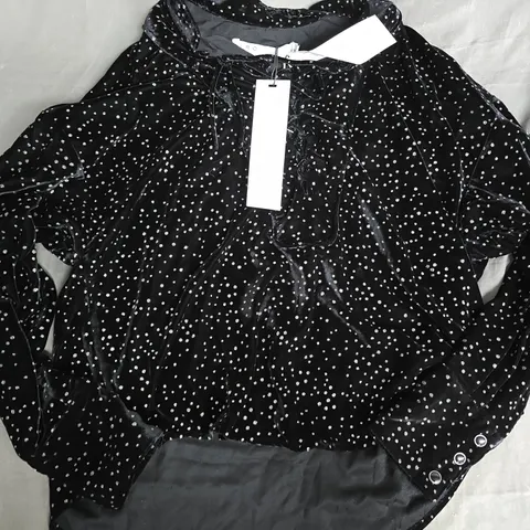 IRO SEQUIN TOP IN BLACK - SIZE 34