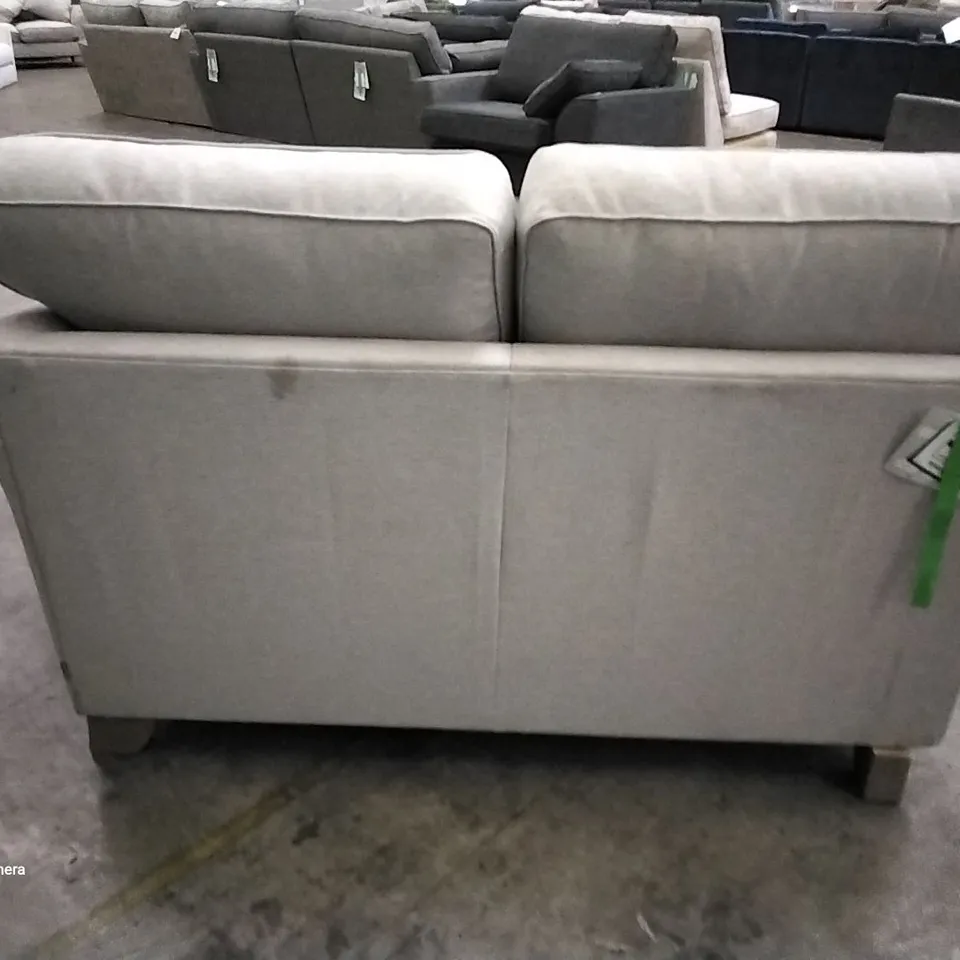 QUALITY DESIGNER 2 SEATER SOFA LIGHT GREY FABRIC
