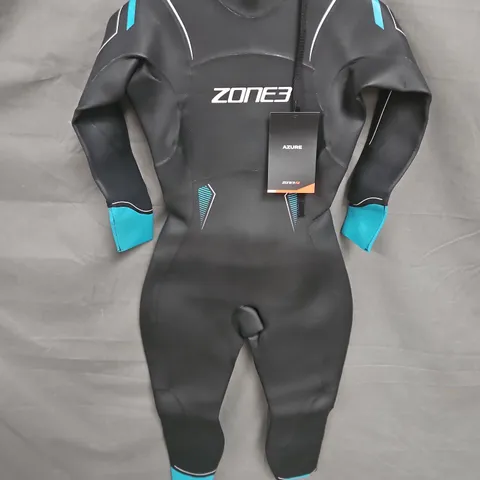 ZONE3 WOMENS AZURE WETSUIT IN BLACK/BLUE SIZE S/M