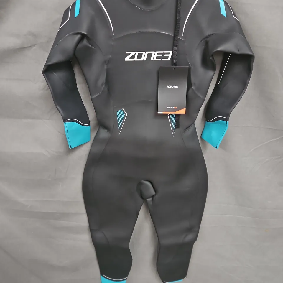 ZONE3 WOMENS AZURE WETSUIT IN BLACK/BLUE SIZE S/M