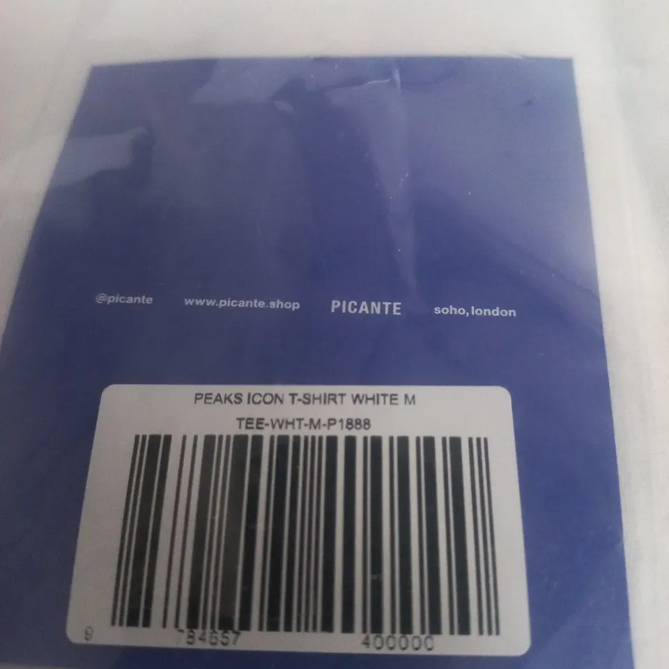 PICANTE PEAKS ICON T-SHIRT WHITE – SIZE M